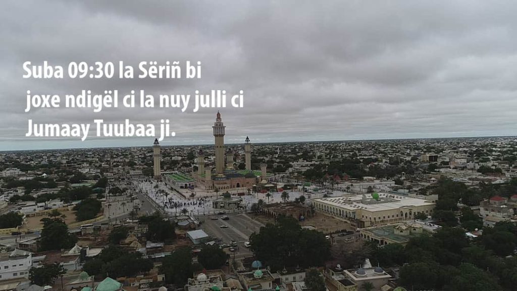 FB IMG 1596130413000 1024x576 - Tabaski 2020 / Touba : La prière est prévue à 9h30 dans la grande mosquée de Touba.