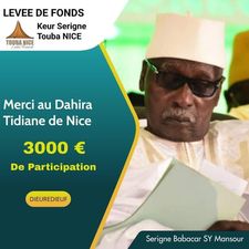 nice - France-Achat Keur Serigne Touba à Nice: La communauté tidiane de Nice participe à hauteur de 3000 euros.